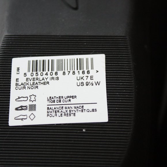 Clarks NWT Black Leather Everlay Iris women's 9.5WIDE Shoes - Picture 6 of 8